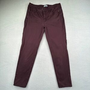Jessica Simpson women's High Rise Skinny Ankle Jeans Burgundy/Wine color size 10